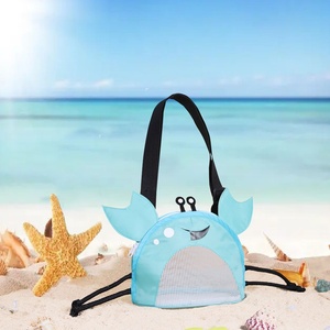 Bolsa de Playa con Diseño de Cangrejo de Dibujos Animados, Bolsa de Almacenamiento de Plástico de Una Sola Capa con Concha de Bebé para Uso en la Sala de Estar - Product Image 3