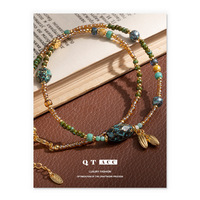 Collier long en coquille d'ormeau de style européen-américain, luxe léger de niche, sensation haut de gamme, nacre naturelle, polyvalent, superposable
