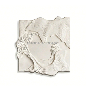 Arte Murale 3D Astratta in Legno, Dipinto a Rilievo in MDF e Arenaria Fatto a Mano, Decorazione Moderna per Casa, Soggiorno, Hotel - Product Image 6