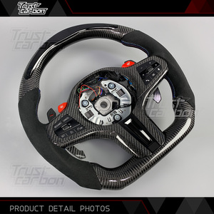 Volante de Fibra de Carbono Personalizado con LED para <span class=keywords><strong>BMW</strong></span> Serie 3 4 5 6 7 8 G20 G2X G3X M3 M4 M5 330i <span class=keywords><strong>330e</strong></span> 340i 440i - Product Image 3