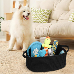 Handmade Cotton Woven Storage <b>Basket</b> Rectangle <b>Toy</b> Organizer For Kids Room Decor - Product Image 3