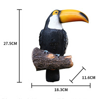 Sculpture d'oiseaux en résine réaliste, imitant des sons, décorations de jardin imperméables, ornements pour l'extérieur, artisanat à suspendre.