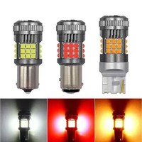 Ampoule LED haute puissance BA15S 1156 30SMD, clignotant automatique 12V 24V pour bus, camion, remorque, lampe indicatrice LED ambre et blanche