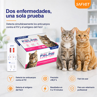 Kit de test rapide FIV FELV pour chat, détection de virus de l'immunodéficience et de la leucémie féline, kit de diagnostic vétérinaire CE ISO