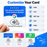 Plaque d'avis NFC en acrylique personnalisée avec dos adhésif et code QR, panneau de retour d'information sans contact pour l'accueil des hôtels et des magasins
