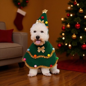 2026 NEW Pet Xmas <b>Outfit</b> With Hat Cute Fancy Dress for <b>Dogs</b> Cats Holiday Party Photo Prop Pet Cloak <b>Dog</b> <b>Christmas</b> Costume - Product Image 1