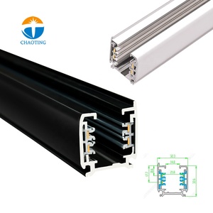 Rail d'éclairage encastré pour surface, 3 phases 4 fils, accessoires pour projecteurs <span class=keywords><strong>LED</strong></span>, système d'éclairage sur rail pour spots <span class=keywords><strong>LED</strong></span> - Product Image 1