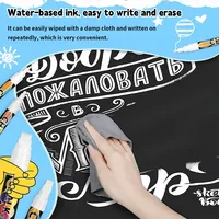 Marqueur à craie liquide blanche effaçable sans poussière, stylo de marquage pour tableau blanc soluble dans l'eau, fournitures scolaires et de bureau