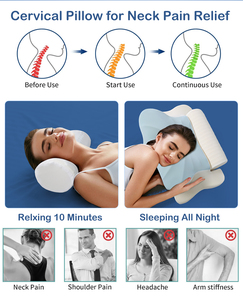 Almohada Cervical Ortopédica Desmontable 2 en 1, Almohada Ergonómica de Espuma Viscoelástica con Forma de Mariposa para Aliviar el Dolor de Cuello - Product Image 6