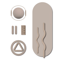 Bracelet haltère en silicone, kit de fitness, poids de main triangulaire portable, ensemble combiné haltères et barres de yoga
