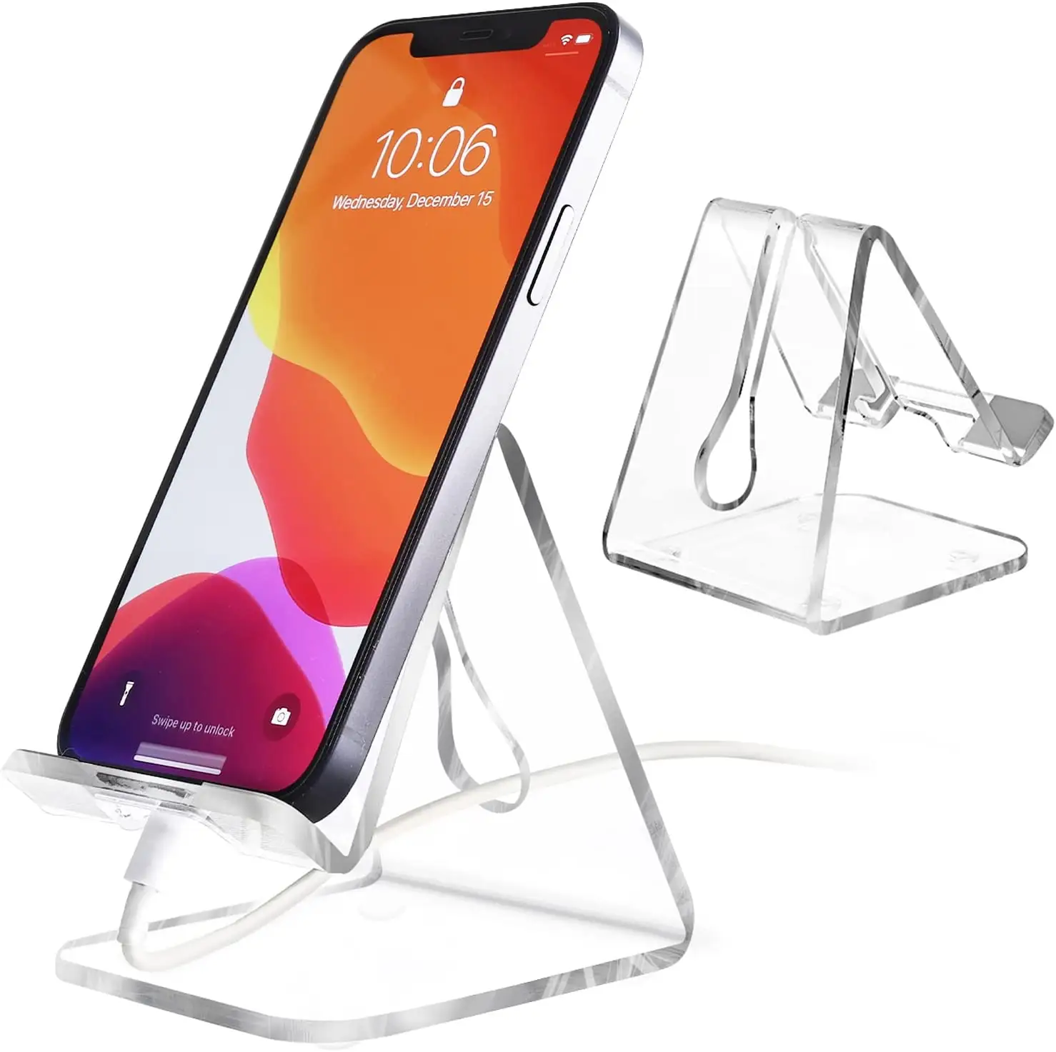 Factory Custom Acrylic Cell Phone Stand Compatible with 4-10'' Phone 13 Pro Max Android Smartphone Office Supplies