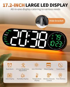 <b>LED</b> Digital Table <b>Clock</b> Display Temperature Week Calendar <b>Wall</b> <b>Clock</b> with Light Reloj De Pared Digital Desk Alarm <b>Clock</b> - Product Image 4
