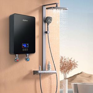 Calentador de agua instantáneo sin tanque eléctrico europeo, baño de acero inoxidable, cocina, instalación giratoria de 360 grados, LED, hoteles en inglés - Product Image 5
