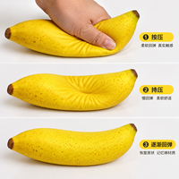 Jouet Squishy Banane en Mousse PU à Remontée Lente, Fruit Tropical Simulé, Parfum Sucré, Doux à Presser, Anti-Stress pour Enfants et Adultes