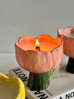Tulpen-Sojawachs-Aromatherapie-Kerze, niedliche Geschenkbox für Frauen zum Geburtstag, langanhaltende blumenförmige Dekoration für Diwali und Ramadan
