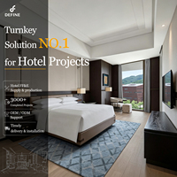 Solution clé en main pour l'ameublement d'hôtels : Ensemble de mobilier de chambre d'hôtel moderne et luxueux, approvisionnement pour l'hôtellerie, support OEM ODM, mobilier d'hôtel sur mesure