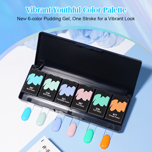 R S Nail Gel de Peinture pour Ongles Couleurs Macaron Sans <span class=keywords><strong>MEMA</strong></span>/TPO Non Toxique Haute Qualité Crème Solide Palette de Gels de Peinture Japonais - Product Image 4
