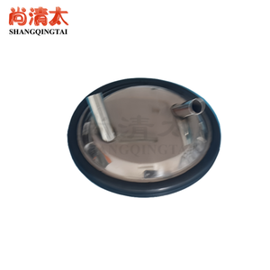 农场用新型不锈钢挤奶桶盖奶机配件2端口奶牛挤奶桶盖桶盖 - Product Image 1