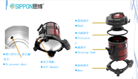 Aspirateur industriel multifonctionnel humide et sec 2000W à forte aspiration avec seau en acier inoxydable