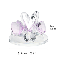 JY Crystal Crafts Nuevo Adorno de Cisne de Cristal, Regalo para Novia, Recuerdo, Artículos para Bodas, Decoración para el Hogar y el Dormitorio