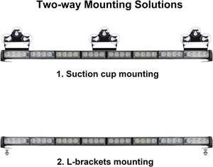 36 pouces 32 <span class=keywords><strong>LED</strong></span> bleu blanc feux d'avertissement stroboscopiques d'urgence 16 pieds cordon droit pour conseiller en trafic Auto intérieur lumière de conseiller - Product Image 5