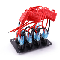 ABILKEEN Panneau de commande 6 interrupteurs, 4 interrupteurs à bascule, 1 prise de courant, 1 chargeur USB avec câblage pour modification de voiture, bateau, camion