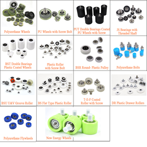 16mm Đường kính POM Bolt ròng rọc M6 ren BSR68516-8C1L8M6 bên ngoài chủ đề liên kết Nylon bánh xe 16x8xm6 Cửa Ngăn kéo con lăn nhựa - Product Image 5