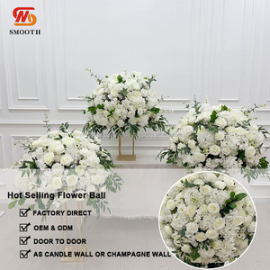 SMOOTH Explosive Models <b>Artificial</b> <b>White</b> <b>Rose</b> Flowers Ball Wedding Flowers Centerpieces Table Candlestick Flowers Ball - Product Image 5