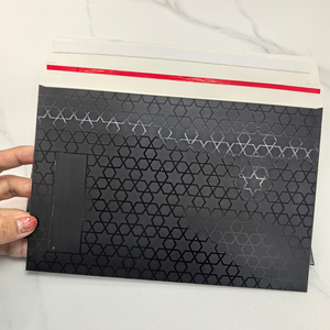 Жесткий картонный конверт черный Печатный картонный почтовый конверт Доставка Документов конверт картонная упаковка - Product Image 3