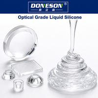 Caoutchouc de silicone liquide optique à polymérisation par addition en deux parties, haute transparence, pour lentilles optiques secondaires, tubes guides de lumière et moulage