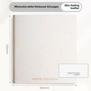 Cuaderno impreso cuadrado A3 de alto atractivo para estudiantes universitarios, libro de mano accesible de lujo, Funda de cuero suave, bonito diseño Simple - Product Image 6