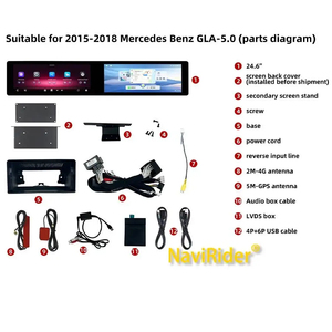 Radio de coche con doble pantalla táctil para Benz GLA CLA Clase A 2015-2018 NTG4.5 NTG5.0 Carplay GPS Navegación Reproductor de video multimedia para automóvil - Product Image 6
