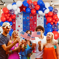 Kit de guirlande d'arche de ballons pour la fête de l'indépendance, 140 pièces, pour le 4 juillet, fête d'anniversaire, anniversaire de mariage, décorations intérieures et extérieures