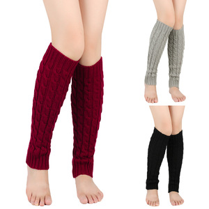 Wholesale Autumn and Winter Warm Woolen Knitted Foot Warmers Long Leg <strong>Boot</strong> Covers <strong>Slouch</strong> Socks - Product Image 4
