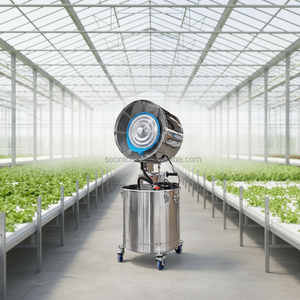 Ventilatore Industriale Elettrico a Nebulizzazione Centrifuga Mobile in Acciaio Inossidabile per Umidificazione e Raffreddamento - Product Image 1