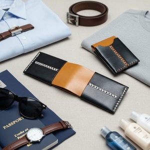 กระเป๋าสตางค์ผู้ชาย Boshiho รุ่นวินเทจแบบสามพับ ใส่บัตรเครดิตและเงินสด หนังแท้ ป้องกัน RFID หลายฟังก์ชั่น ไม่มีตัวล็อค 3 ช่อง - Product Image 4