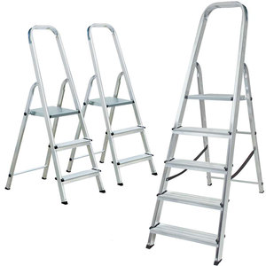 Spar-Set Mit 3 Alu-Bügelleitern, 2x Buegelleiter Mit 3 Stufen + 1x Buegelleiter Mit 5 Stufen - Product Image 1