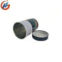 Boîte cylindrique personnalisée en fer de qualité alimentaire pour le stockage de grains de café, thé et café en bobine, 340g, 500g, 250 grammes, avec valve de dégazage