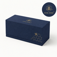 Coffret Cadeau Luxe 4 Bouteilles de Miel en Verre Rouge avec Fermeture Magnétique, Emballage Personnalisé pour Chewing-gum, Sushi, Gravure Personnalisée
