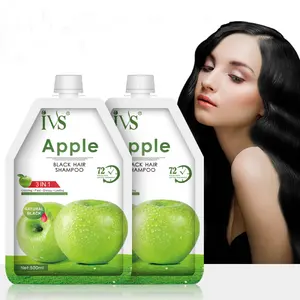 IVS krim warna rambut Apple, pewarna semi permanen warna hitam amonia bebas