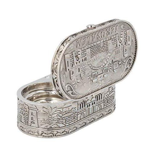 Bougeoir de Shabbat juif en argent cadeau Judaica Bougeoir de voyage et porte-souvenir - Product Image 4