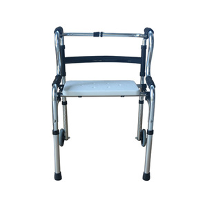 Déambulateur en alliage d'aluminium Meisheng avec siège pliable et hauteur réglable pour personnes handicapées - Product Image 1