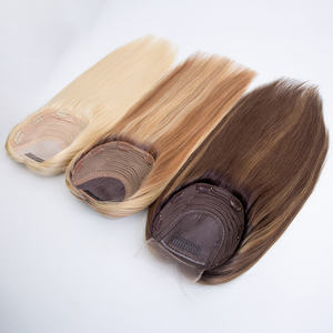 Topper <span class=keywords><strong>cheveux</strong></span> humains pour femmes-Couleur naturelle, base en soie et dos tissé pour un ajustement sûr et une apparence réaliste - Product Image 5