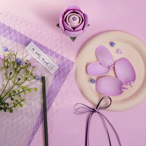 Robotime Rokr regalo fatto a mano in miniatura AF021 rosa viola fai da te arte floreale 3D <span class=keywords><strong>puzzle</strong></span> di plastica per adulti - Product Image 5
