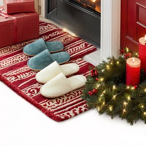 รองเท้าแตะแบบสวม Veca Vc 2-6 คู่ กันลื่น ใช้ซ้ำได้ ซักได้ หัวปิด ผ้ากำมะหยี่คริสตัล ลายตารางสปอร์ต พื้นรองเท้า PVC - Product Image 2