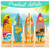 Panneau en bois Flip Flop Table Lettres Planche de surf tropicale Décor Table Décoration Planche de surf Signes de plage