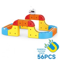 VENTE FLASH Jouets de voiture sur rail magnétique pour enfants Piste de course flexible Assemblage DIY Train orbital électrique à grande vitesse avec charge USB