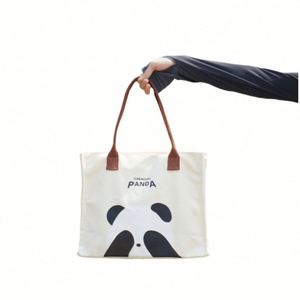 Ladies High Quality <b>Canvas</b> Tote <b>Bag</b> <b>Large</b> Fashionable Better Brand <b>Bag</b> for Women with Panda Pattern - Product Image 2