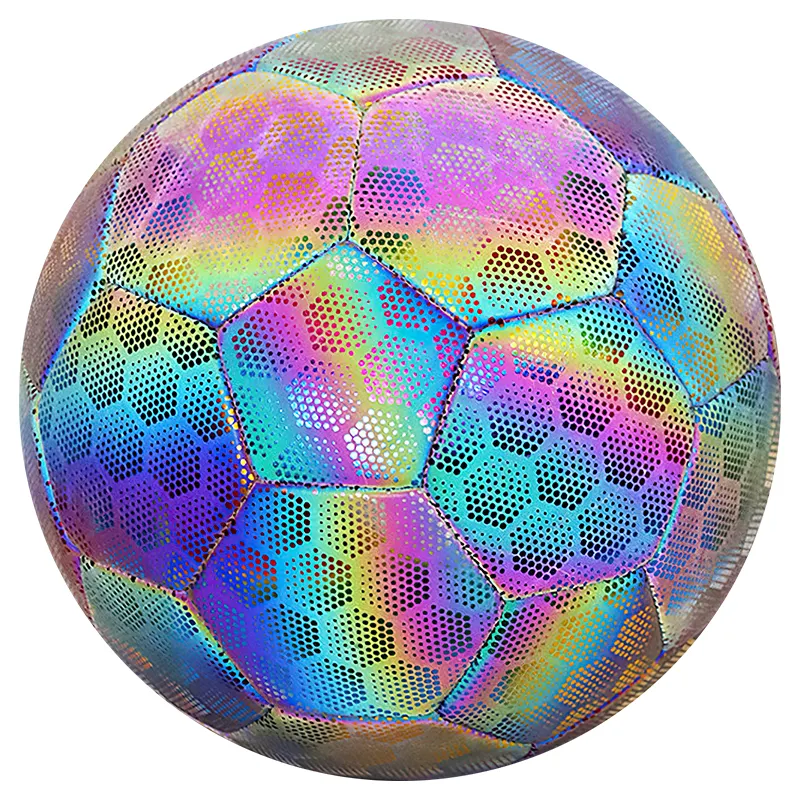 Mesin Sepak Bola Logo Kustom Siswa Memantulkan Bola Sepak Cahaya untuk Permainan Dalam dan Luar Ruangan