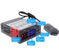 Contrôleur de température réglable à double affichage STC-3028 DC 12V avec câble de 1 m
